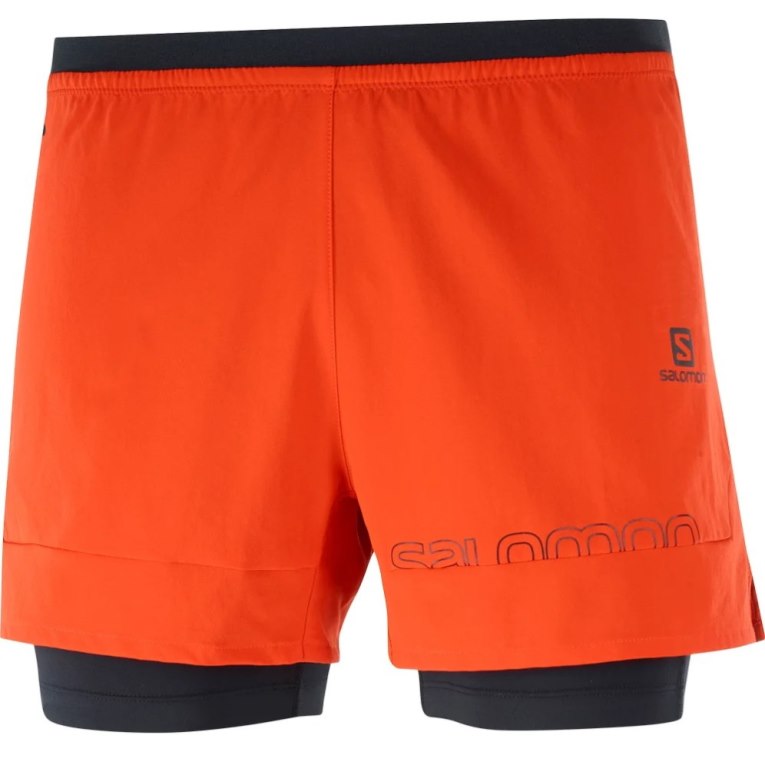 Orange Salomon Cross 2in1 Men's Shorts | PH 20148E